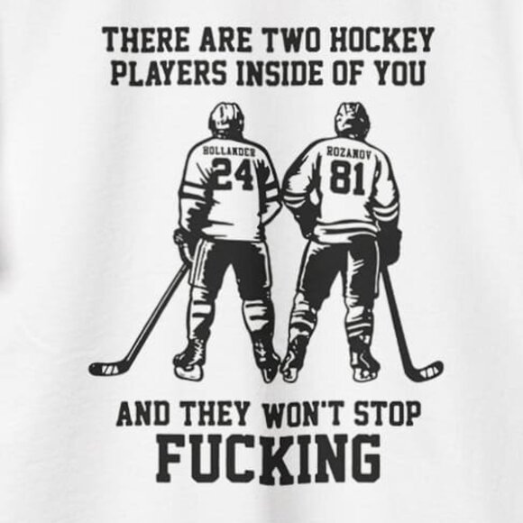 Hollander Rozanov There Are Two Hockey Players Inside Of You T Shirt 170 - Picture 2 of 5